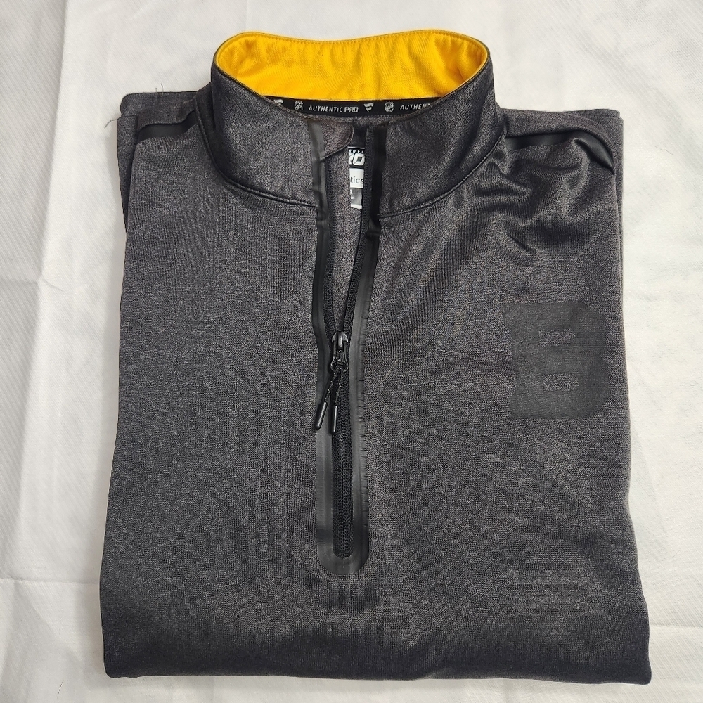 3/$25 Fanatics NHL Boston Bruins dark gray quarterzip pullover sweatshirt XL